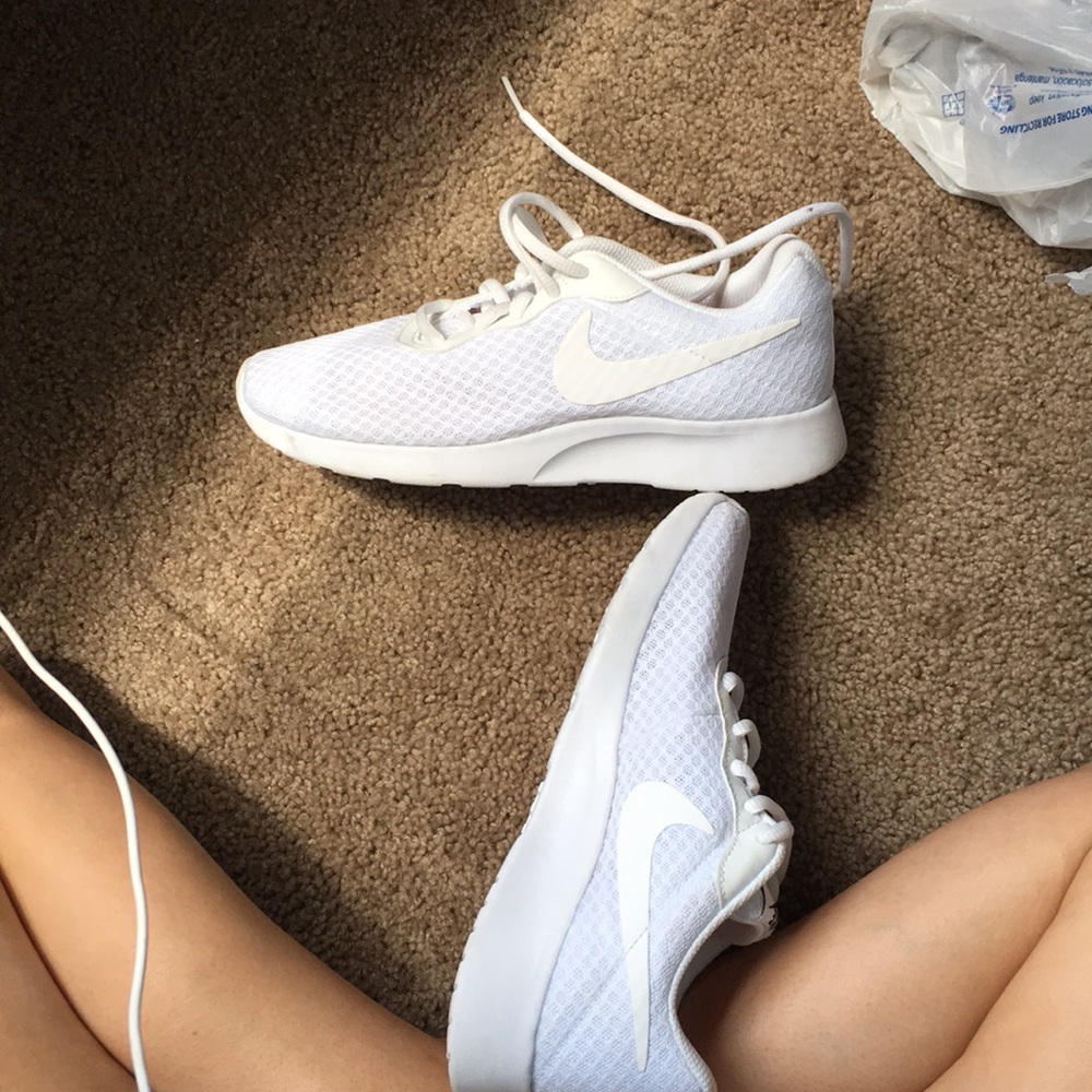 Woman’s White Nike’s